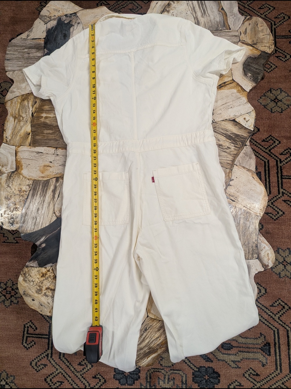 Levi's Cream Short-Sleeve Jumpsuit - Picture 4 of 4
